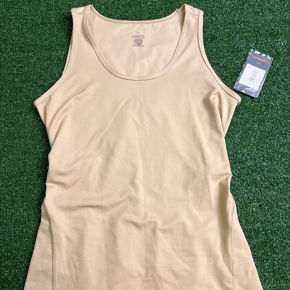 Copper Life by Tommie Copper Women's Size Large LB Support Tank Color Nude NWT - Picture 1 of 9